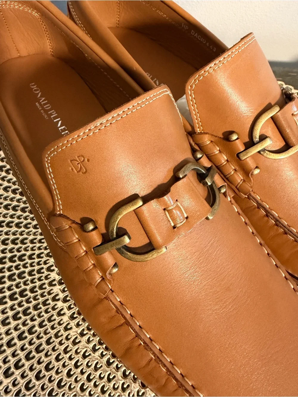 Donald Pliner Men's Tan Leather DACIO Loafer Size 15